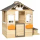 Casuta de joaca din lemn Outsunny pentru copii 3-7 ani, 113x94x134.5cm