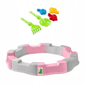  Cutie de nisip pliabilă GREY-PINK + Set Accesorii
