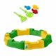  Cutie cu nisip pliabila GALBEN-VERDE + Set accesorii