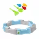  Cutie de nisip pliabila GRI-ALBASTRU + Set Accesorii