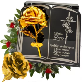   Lumânare Memorială Personalizabilă cu Roză Eternă pentru Soție