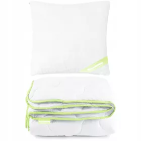   Set de Pernă și Plapumă Antialergic, Îmbogățit cu Aloe Vera, Ideal pentru Toate Sezoanele