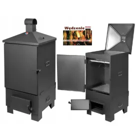    Afumator de gradina XXL HIGH 140 cm termometru metalic afumator + carte