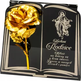   Lumânare Memorială Gravată cu Suport Rose Acrilic pentru Părinți