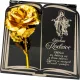 Lumânare Memorială Gravată cu Suport Rose Acrilic pentru Părinți