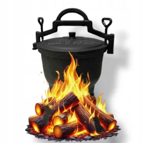    ghiveci din fonta ghiveci de vanatoare pentru foc de tabara GOULASH LANDGRAF 8L