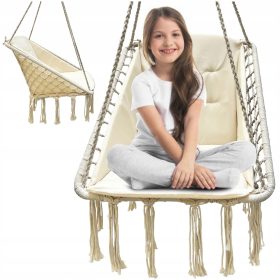    Scaun suspendat, leagan, cu perna groasa, stil scandinav, pentru living