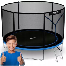    Trambulina de gradina 10ft/312cm cu plasa de exterior si scara Neo-Sport