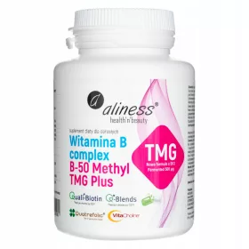   Complex de Vitamine B - ALINESS B-50 METHYL TMG PLUS, 100 Capsule Vegetale