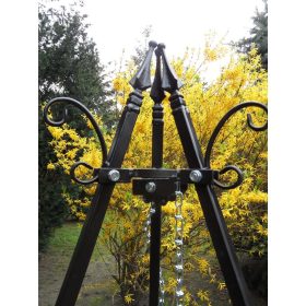    Grile grill Trepied cu manivelă decorativă și grătar de 50 cm și lanț