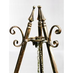    Stand Decorativ Gratar C fara manivela pe 3 picioare Gratar trepied lant 50 cm