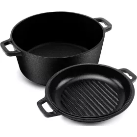    VASOA FONTA EMALTAT PENTRU CAPAC GAZ INDUCTIA FOC 5L GRIL MARE XL