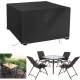 Husă de Protecție Impermeabilă pentru Mobilier de Grădină, 125x125x74 cm, Negru