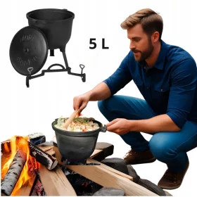  Cazan Fonta 5l pentru Foc de Tabara Maghiara