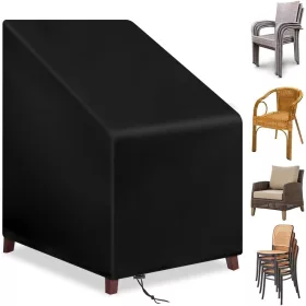   Husă Impermeabilă pentru Scaune de Grădină, Oxford 210D, 120x65x70 cm, Negru