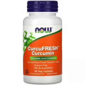   Supliment Alimentar CurcuFresh Now Foods pentru Imunitate - 60 Capsule Vegetariene