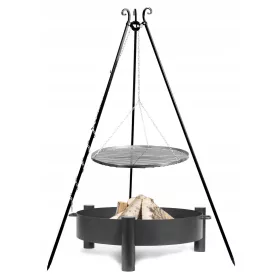    TREPIED GRĂTAR DE GRADINA OTEL NEGRU 70CM + FOCAR DE GRADINA HAITI 80CM