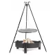  TREPIED GRĂTAR DE GRADINA OTEL NEGRU 70CM + FOCAR DE GRADINA HAITI 80CM