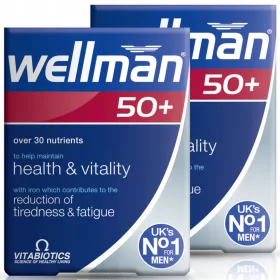   Wellman 50+ Vitamine pentru Bărbații de Peste 50 de Ani, 30 Tablete