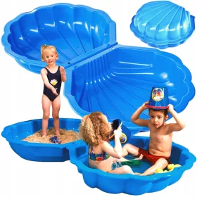    PLASTIC SANDBOX PISCINA MARE XXL 2IN1 CARCASA INCHISATA DOUA PIECI