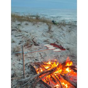  Gratar/gratar plasat deasupra focului, inox