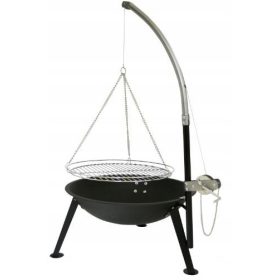    GARDEN grătar cu cărbune TREPIED GARDEN FIRE PIT HANGING GRĂTAR reglabil