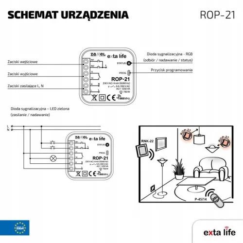 Receptor radio Zamel EXTA LIFE ROP-21 cu contact NO