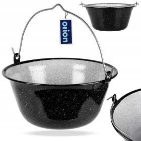    Fierbator maghiar suspendat din otel emailat pentru supa de gulas pentru semineu 9.5L