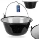  Fierbator maghiar suspendat din otel emailat pentru supa de gulas pentru semineu 9.5L