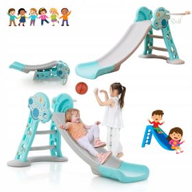    TERMEN DE JOOCĂ ALBASTRU DE Grădină de sine stătătoare Tobogan de casă CU BASCHET