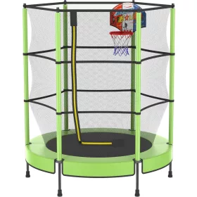  Trambulina copii PILIN cu cos de baschet, 145 cm