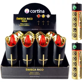   Set 12 Lumânări LED RICO cu Baterii, 15 cm - Rezistente la Apă IP20