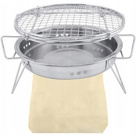    Mini grătar pliabil din oțel inoxidabil, grătar cu cărbune