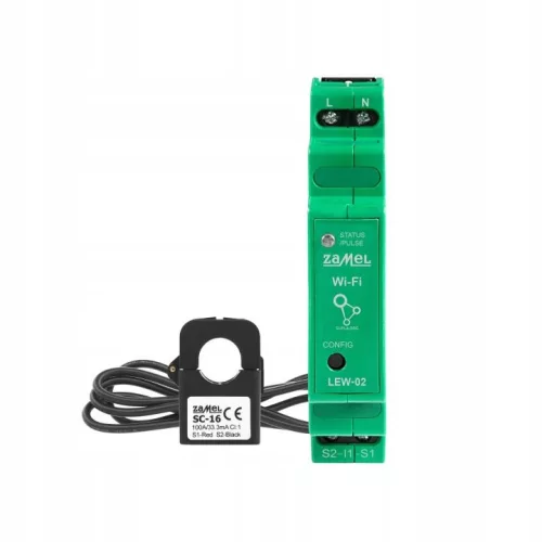 Monitor de energie monofazic SUPLA LEW-02 cu transformator SC-16