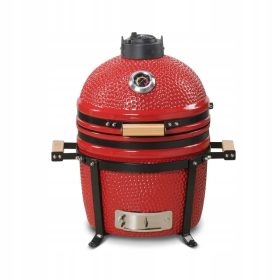  Gratar ceramic cu carbune Kamado Bono 34 cm MINIMO red BBQ