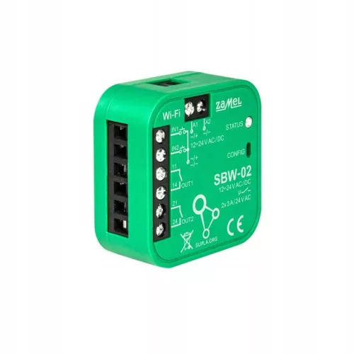 Controler de porți cu două canale Zamel SUPLA SBW-02 Wi-Fi