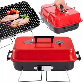    GRĂTAR PORTATĂ PLIATĂ PENTRU CARBUNE TURISTĂ GRĂTAR CAMPING VALĂ DE VACANȚĂ +