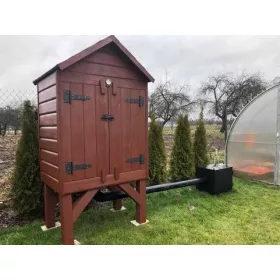    Afumătoare din lemn de grădină 100x70x180 cm pe două niveluri de ani de zile