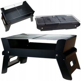    GRĂTAR CU CARBUNE TURISTIC PLIABLE CAMPING VALIZĂ PORTATĂ GRĂTAR