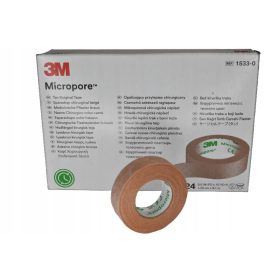  Plasture Microporos 3M Micropore, 1.25cm x 9.1m, Pachet de 24 Bucăți