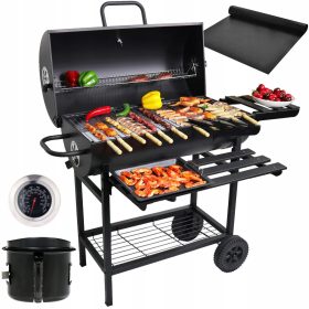    GRĂTAR MARE DE GRĂDINA CĂBUNĂ CENSĂ TAVIȚĂ TERMOMETR BOLĂ PRIMAVEO 2 RAFARE MAT