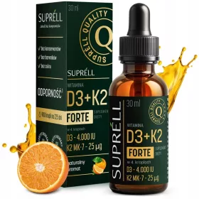   Supliment Vitamina D3 K2 MK-7 Forte cu Aromă de Portocale - 30 ml