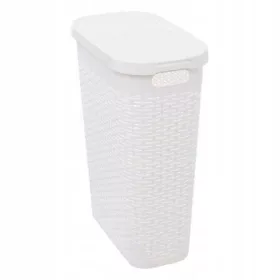 Cos de rufe alb din plastic 40 l cu capac