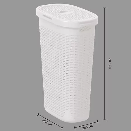 Cos de rufe alb din plastic 40 l cu capac