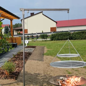    GRĂTAR DE GRADINA BRAT MACARALA INOX + GRATA DE 50 SI 90 CM + TOBINA INOX
