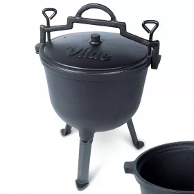  Cazan Fonta de Vanatoare 10L Grătar Pentru Fripturi SOLID
