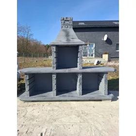  Semineu armat cu gratar din beton BIG AND NICE