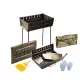  Mangal Suitcase Grill Pliabil Portabil 2 mm. pentru 8 frigarui de sampon