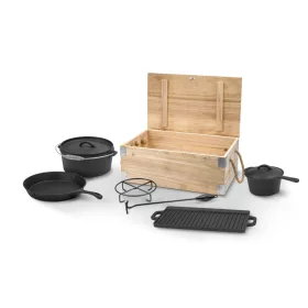    Oala cazan din fonta Set oale cuptor olandez 7 bucati Grill Meister