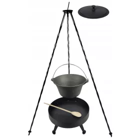    Cazan din fonta 8 L cu capac din fonta SEMIN 40 cm Trepied 120